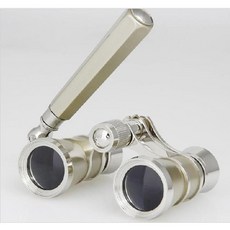 미니 쌍연경 콘서트 망원경 휴대용 손잡이 오페라글라스 빈티지, W