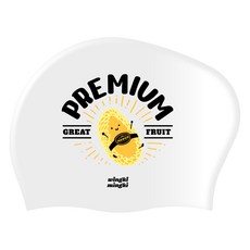 윙키밍키 망고프리미엄키밍키 망고프리미엄 실리콘 롱헤어 긴머리 빅사이즈 수모 수영 모자, 1개, WHT