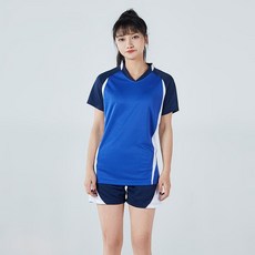 배구 유니폼 여자 탁구 여성 핸드볼 의류 바지 티셔츠 테니스 배드민턴 단체복 트레이닝 커플 세트 옷 운동복 스포츠, M