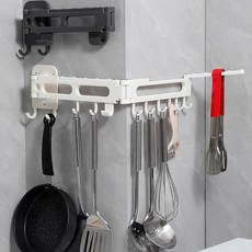 LA DERIVE 길이연장식 조리기구걸이 주방걸이 주방 욕실걸이, 1개, 화이트