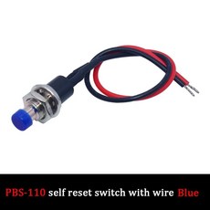 푸시 버튼 스위치 방수 소형 자동차 회로 와이어 스피커 전기 미니 보트 모양 원형 라인 전자 부품 액세서리 소스, Self reset switch