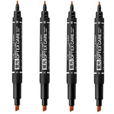 제브라 옵텍스 케어 형광펜 WKCR1 + 사은품(모닝 3색), 4개, 브라운(E)