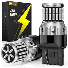 Nilight 7440 7443 T20 LED 브레이크 라이트 전구 4014 63SMD 레드 스톱 램프 LED 교체품 백업 조명 미등 방향 지시등/주차 또는 주행등 2개, 레드 7440