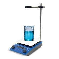 마이크로라이트 마그네틱 교반기 5.9인치 디지털 핫플레이트 교반판 LCD 최대 5L 온도 300 100-1600RPM 세라믹 코팅 믹서 교반봉 프로브 센서 지지대 포함