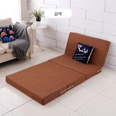 접이식 폭신함 간이토퍼 매트리스 경량 손님용 휴대용, 0.8mx2m 5cm, 1mm, 따뜻한 커피