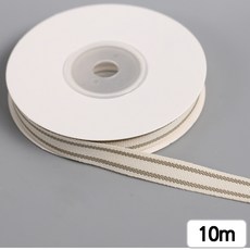 [다핸] 라벨테이프 리본테이프, 1개, 11mm 두줄 리본(10m) 올리브