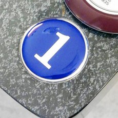 폴리앤틴틴 에폭시 원형번호판스티커 식당번호표, 빨강