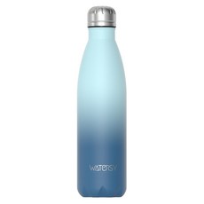 500ML 스테인레스 스틸 이중 진공 플라스크 따뜻한 것과 차가운 스포츠 물병 자동차 여행 머그잔에 절연, Blue gradient, 1개