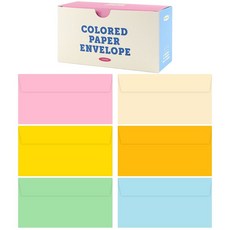 색지 가로봉투 세트 (72매입) plu+50372kj