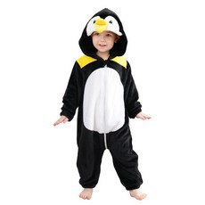 LOlanta 아동용 펭귄 수면 잠옷 어린이 귀여운 동물 파자마 유아 후드 점프수트 크리스마스 코스튬