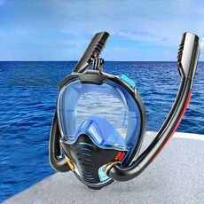 낙원굿즈 해녀 수경 스쿠버 고글형 바다 김서림방지, 1개, 접이식 3-5세 파랑