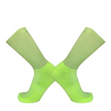 【氣質穿搭】臺灣發貨車隊版空氣動力 騎行襪 男女襪口防滑硅膠騎自行車襪子1114 0DOO, 綠, 1個