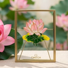 六福珠寶 DIY 免掐絲琺琅玻璃相框畫, 荷花diy相框琺琅畫材料