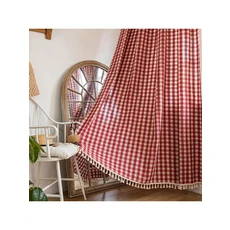 극세사겨울이불 스타 커튼 더블 레이어 암막 쉬어 침실 장식 얇은 명주 그물 창 단색, [02] W130xH150cm 1pc, [02] Grommet Top, [01] Pink