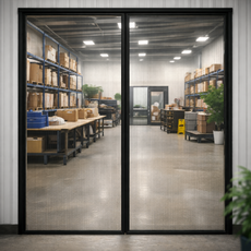 강한 현관 자석 방충망 롤 베란다 교체 대형 특수 모기장 화이바블랙 창고 공장, 1개