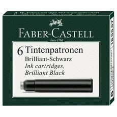 長益鋼筆 德國 輝柏 faber-castell 185506 185507 歐規卡式墨水管 卡水 配件, 1個, 黑185507, 黑