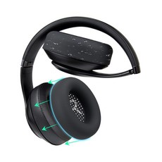 SOULWIT 실리콘 이어패드 커버-호환 Beats Studio 비츠 스튜디오 2/3/프로 유선/무선 오버이어 헤드폰용 땀 방지 방수 가능 쿠션 프로텍터, 1쌍, Black