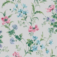 Laura Ashley Poppy Meadow Pale Violet 벽지 보라