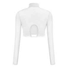 時尚露背長袖防曬罩衫 – 游泳衝浪瑜珈適用，透氣舒適性感罩衫