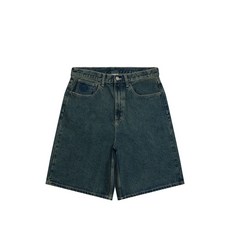 에이프바이베이프 로고 자수 데님 쇼츠