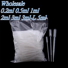 일회용 에센셜 오일 스포이드 투명 플라스틱 파스퇴르 피펫 0.2ml 500 개 1000, 06 0.5ml 1000pcs