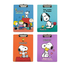 에이치엠플러스 피너츠 스누피 클립보드 A4 4p, 랜덤 색상, 2세트