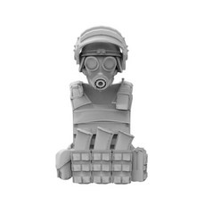 바예 스튜디오 스케일 러시아 군인 전투복 전사 액션 피규어 인형 바디, 1개, 5. Unpainted Kit