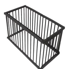 珮慈星系 寵物圍欄狗籠，多尺寸寵物柵欄，狗狗圍欄，寵物房，寵物隔離門, 1個, 寵物圍欄-6片【黑色】, 黑色