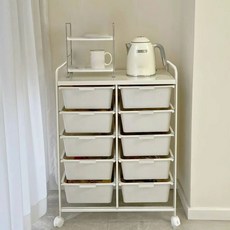 SeekFun 트롤리 수납장 이동식 장난감 정리함 보관함 다용도 대형 선반장 교구장 슬라이딩