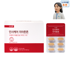인사케어 치아튼튼 잇몸에좋은영양제 잇몸붓고시릴때 치아와 뼈형성 칼슘 치아건강, 1세트, 60정