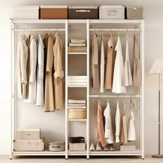 라온프리 철제 드레스룸 모던 시스템행거, 화이트