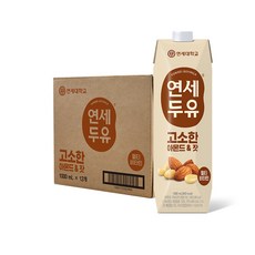 연세두유 고소한 아몬드&잣 두유 1000ml 12팩, 12개, 1L
