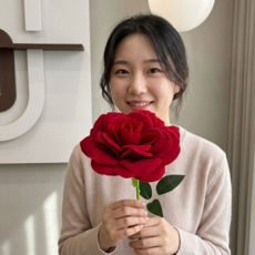 원블리스 이쁜 한송이 자이언트 플라워, 레드, 1개