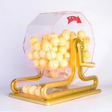 60球手動抽奬搖奬機 幸運大號轉盤 搖獎機 搖球機 賓果遊戲機 搖球機 賓果機 賓果 開獎機 雙色球彩票選魚塘活動道具促銷, 大號金-送桔數字球1-100號, 1個