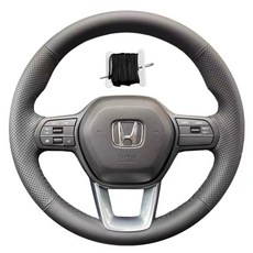 BTCRV 05용 핸드 스티치 블랙 자동차 핸들 커버_135677, BTCRV 05용 핸드 스티치 블랙 자동차 핸들 커버_