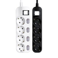 대성 플러스탭 고용량 4000W 통합 개별스위치 국산멀티탭 난연소재 멀티콘센트, 개별절전 4구, 화이트 4.5m