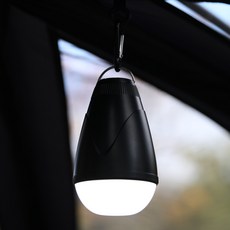 휴대용 충전식 LED 캠핑램프, 단일색상(블랙), 1개