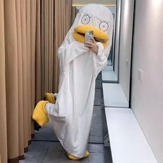 5시 fooi 큐트덕 오리 잠옷 프리미엄 극세사 오리 파자마 신발 세트 빠른배송