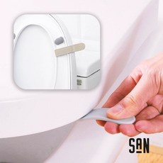 스페이스산 변기 커버 손잡이 무타공 접착식 변기뚜껑 손잡이 위생 변기손잡이 욕실용품, 그린