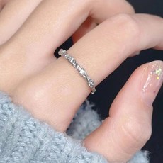 CAICHEN 1+1 커플링의 작고 상큼한 트임으로 남녀공용 꽈배기 꼬임 조절이 가능한 핑거링 링 가벼운 럭셔리 미니 링