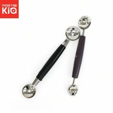 더블스쿱 화채스푼 메론볼 화채 담아보리 메론볼화채 더블스푼화채스푼, 검정