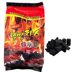 웰빙참숯 구이용 바베큐 참숯, 1개, 1kg