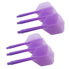 6개 일체형 다트 샤프트 및 플라이트 표준형 투명 2BA 나사, 02 Purple