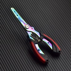 台灣本土貨 路亞鉗 翹嘴釣魚鉗子多功能路亞鉗便攜控魚鉗取魚摘鉤垂釣工具PE魚線剪子, 紅色/彩鈦, 1個