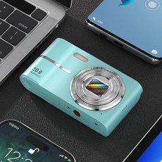 ccd 數位相機 雙攝美顏卡片相機 復古老式照相機 小型便攜相機 CCD風格學生黨 禮物首選, 1個, 綠色