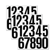 이음모음 대형 번호 스티커, 3장, 블랙