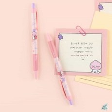 캔캔피피 노크식 볼펜 어피치 카카오프렌즈 0.38MM 검정볼펜