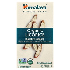 히말라야 오가닉 Licorice 다이제스티브 서포트 60정 DGL 감초 추출물 리코라이스, 1개