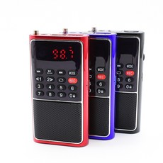 快樂相伴 L-338 插卡音箱 迷你收音機 MP3播放器, 藍色播放器 三個月保固 超過保固一樣有在維修