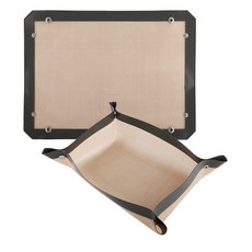 防溢位烘焙矽膠烤墊 30*40cm 紅邊紐扣, 1個